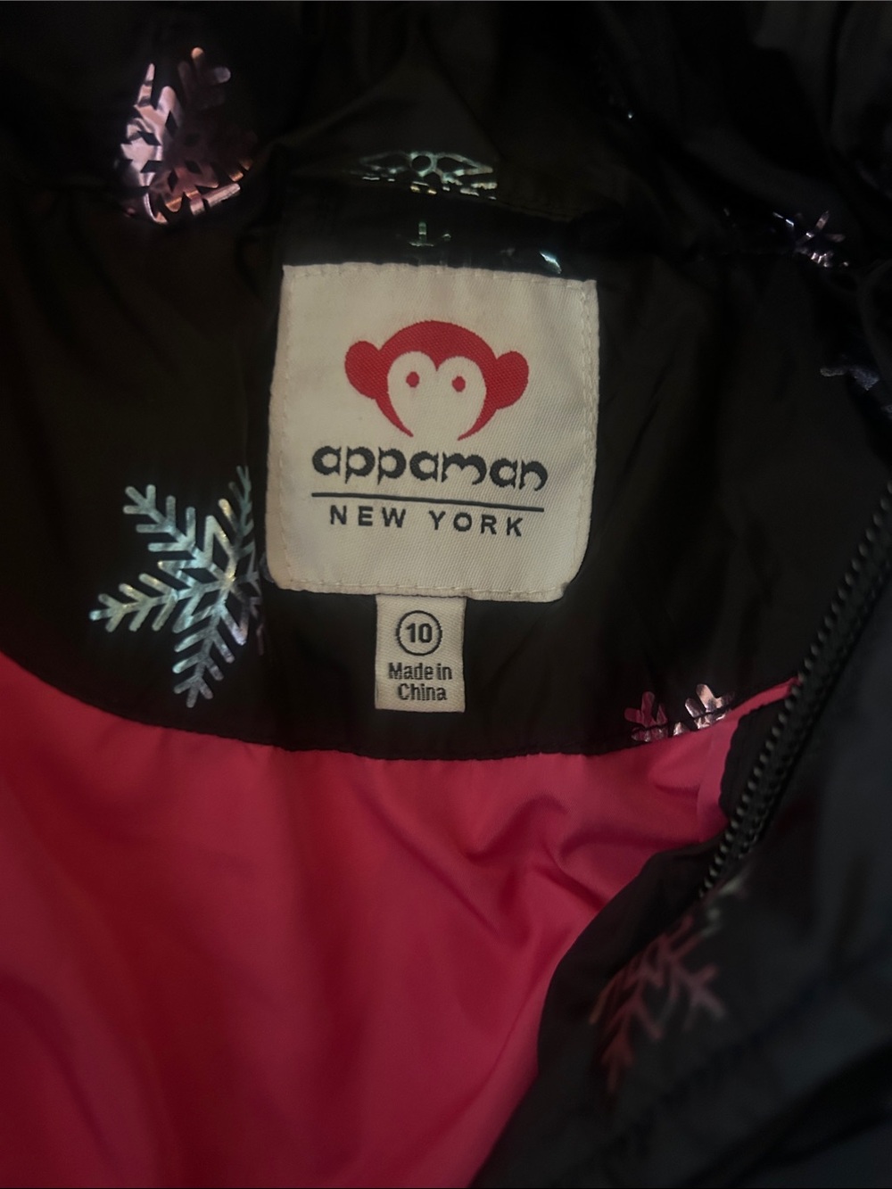 Appaman Girls Rainbow Snowflakes Slim Puffy Coat Size 10 - Picture 3 of 4